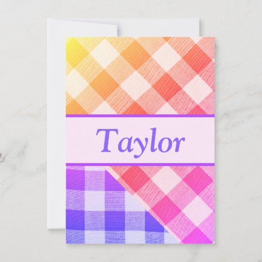 Rainbow Picnic Diagonal Save the Date Kaart (Achterkant)