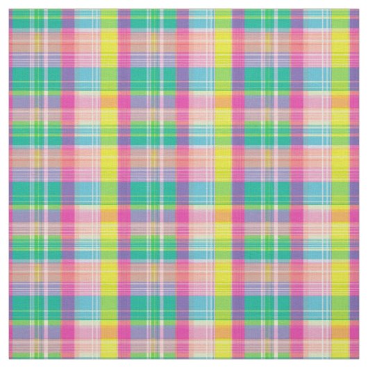 Rainbow Picnic Plaid Stof (Swatch)