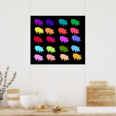 Rainbow Pigs Poster (Keuken)