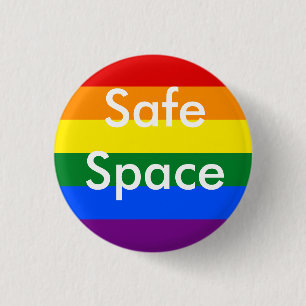 Rainbow-pin voor veilige ruimte ronde button 3,2 cm
