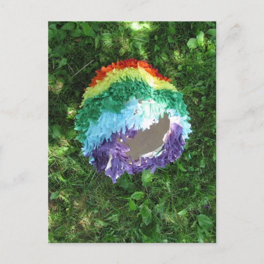 Rainbow Piñata na het feest Briefkaart (Voorkant)