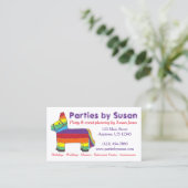 Rainbow Piñata Party Event Planner Visitekaartje (Staand voorkant)