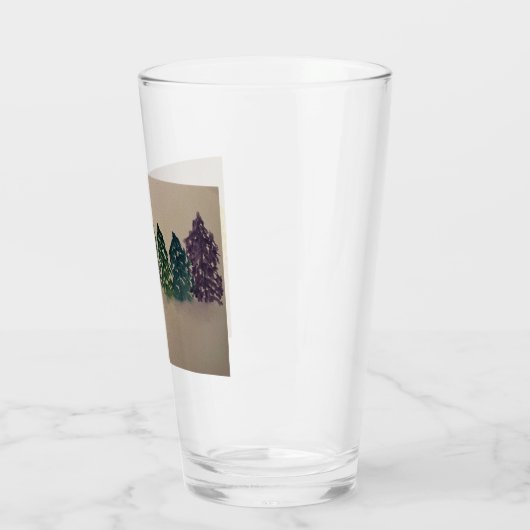 Rainbow Pine Trees Glass Cup Glas (Links)