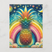 Rainbow Pineappel Briefkaart (Voorkant)