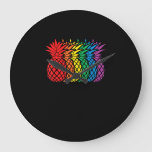 Rainbow Pineappels Aloha Hawaiian Gay Pride Month Grote Klok