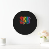 Rainbow Pineappels Aloha Hawaiian Gay Pride Month Grote Klok (Huis)