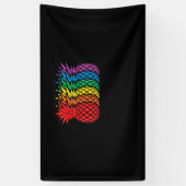 Rainbow Pineappels Aloha Hawaiian Gay Pride Month Spandoek (Verticaal)