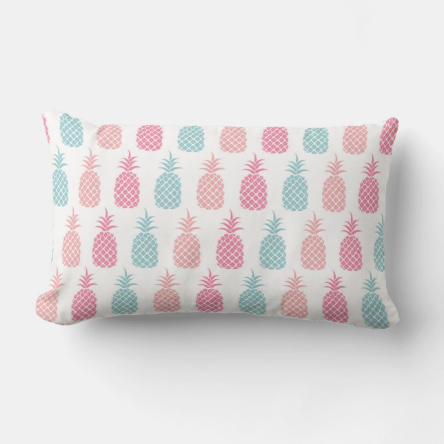 Rainbow Pineapple Lumbar Pillow Kussen (Voorkant)