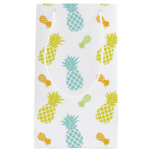 Rainbow Pineapples Patroon Klein Cadeauzakje (Voorkant)