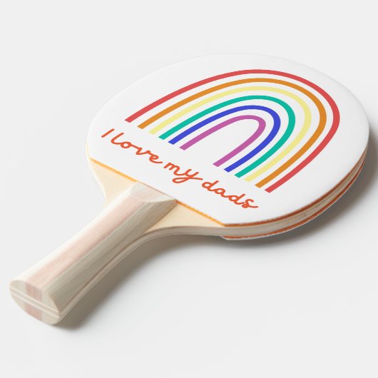 Rainbow Ping Pong Paddle Tafeltennisbatje (Voorkant Gekanteld)