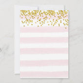 Rainbow Pink 1st Birthday Invitation Girl Kaart (Achterkant)