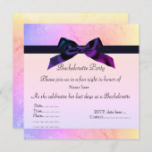 RAINBOW PINK BACHELORETTE INVITATIE KAART (Voorkant / Achterkant)