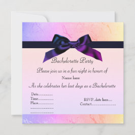 RAINBOW PINK BACHELORETTE INVITATIE KAART