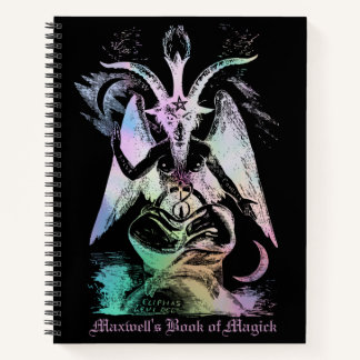 Rainbow Pink Baphomet Sabbatical Goat LHP Gothic Notitieboek