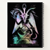 Rainbow Pink Baphomet Sabbatical Goat LHP Gothic Notitieboek (Achterkant)