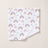 Rainbow Pink Blue Yellow Boho Fun Girly Bathroom Bad Handdoek (Wasdoekje)