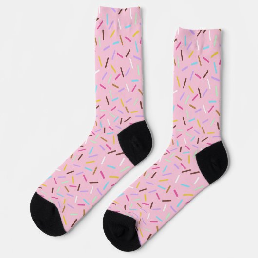 Rainbow Pink Donut Sprinkles Gift Socks Sokken (Links)