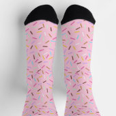 Rainbow Pink Donut Sprinkles Gift Socks Sokken (Top)