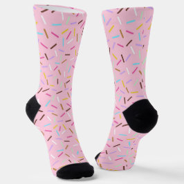 Rainbow Pink Donut Sprinkles Gift Socks Sokken