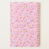 Rainbow Pink Donut Sprinkles Notebook Planner  (Achterkant)