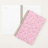 Rainbow Pink Donut Sprinkles Notebook Planner  (Display)