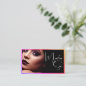 Rainbow Pink foto Afbeelding Modern Influencer Mod Visitekaartje (Staand voorkant)