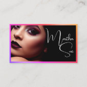 Rainbow Pink foto Afbeelding Modern Influencer Mod Visitekaartje (Voorkant)