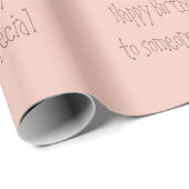 Rainbow Pink Gold Happy Birthday Iemand Special Cadeaupapier (Rol Hoek)