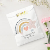 Rainbow Pink Heart Girl Baby shower Bedankzakje (Gezegeld)