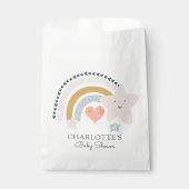 Rainbow Pink Heart Girl Baby shower Bedankzakje (Voorkant)