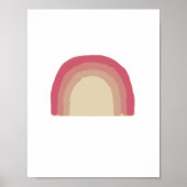 Rainbow Pink Ombre Painting Nursery Art Poster (Voorkant)