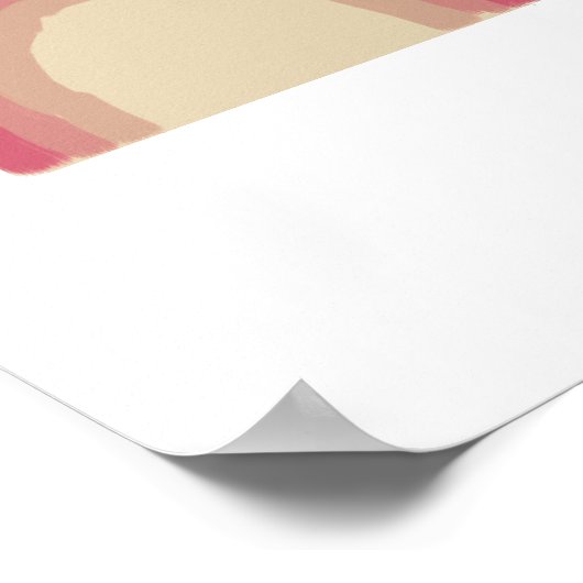 Rainbow Pink Ombre Painting Nursery Art Poster (Hoek)