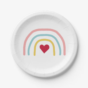 Rainbow Pink Ombre Painting Party Paper Bord