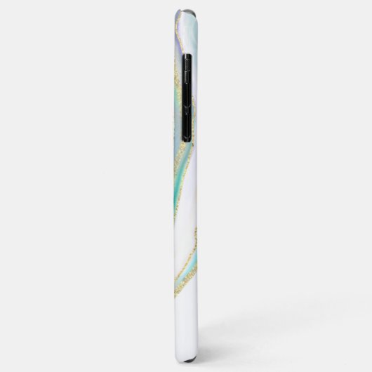 *~* Rainbow Pink Paars Agate Gold Glitter Pastel Case-Mate iPhone Case (Achterkant/links)