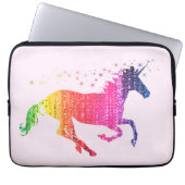 Rainbow Pink Unicorn Laptop Sleeve (Voorkant)