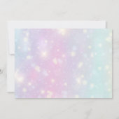 Rainbow Pink Unicorn Verjaardag Uitnodiging (Achterkant)