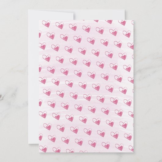 Rainbow Pink Waterverf Baby shower wassen per post Kaart (Achterkant)