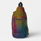 Rainbow Pinstripe digitale kunst Sling Bag (Voorkant)