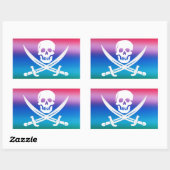 Rainbow Pirate Jolly Roger Sticker (Vel)