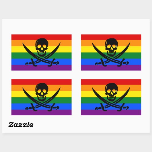 Rainbow Pirate Pride Sticker (Vel)