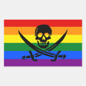 Rainbow Pirate Pride Sticker (Voorkant)