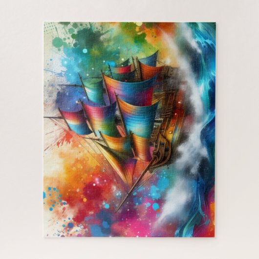 Rainbow Pirate Ship Legpuzzel (Verticaal)
