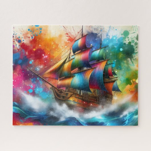 Rainbow Pirate Ship Legpuzzel (Horizontaal)