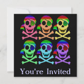 Rainbow Pirate Skulls-uitvindingen Kaart (Voorkant)