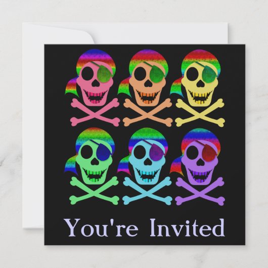 Rainbow Pirate Skulls-uitvindingen Kaart (Voorkant)