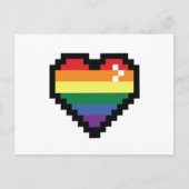 Rainbow Pixel Heart Briefkaart (Voorkant)