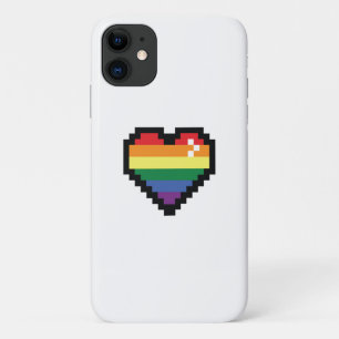 Rainbow Pixel Heart Case-Mate iPhone Case