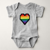 Rainbow Pixel Heart Romper (Voorkant)