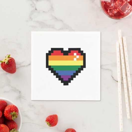 Rainbow Pixel Heart Servet (Insitu)