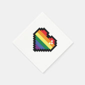 Rainbow Pixel Heart Servet (Hoek)